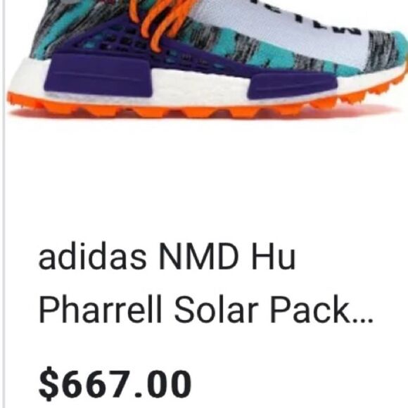 Adidas Shoes Men’s Size 11 NMD Hu Pharrell M1L3L3 Solar Pack - Picture 9 of 16